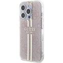 Guess nakładka do iPhone 15 Pro 6,1" GUHCP15LH4PSEGP różowa HC IML 4G GOLD STRIPE