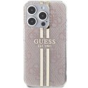 Guess nakładka do iPhone 15 Pro 6,1" GUHCP15LH4PSEGP różowa HC IML 4G GOLD STRIPE