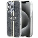 Guess nakładka do iPhone 15 Pro Max 6,7" GUHCP15XH4PSEGK czarna HC IML 4G GOLD STRIPE