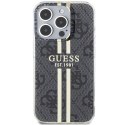 Guess nakładka do iPhone 15 Pro Max 6,7" GUHCP15XH4PSEGK czarna HC IML 4G GOLD STRIPE