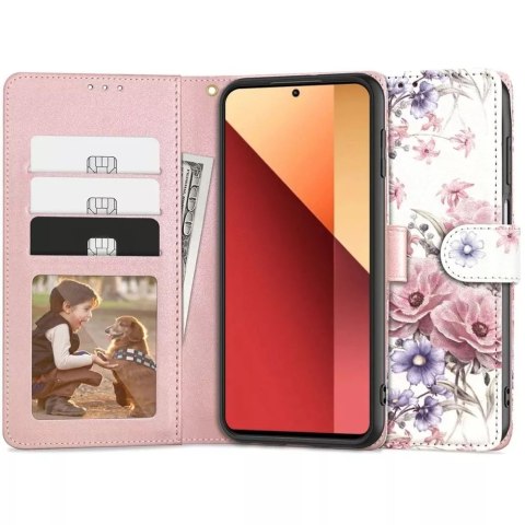 Etui portfel Wallet do Xiaomi Redmi Note 13 Pro 4G / LTE Blossom Flower