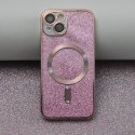 Nakładka Glitter Chrome Mag do iPhone 15 Pro Max 6,7" różowa