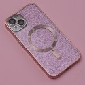 Nakładka Glitter Chrome Mag do iPhone 15 Pro Max 6,7" różowa