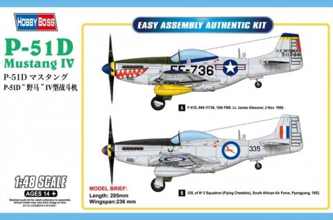 Model plastikowy P-51D Mustang IV Fighter