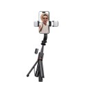 Selfie Stick L05S Wireless statyw Tripod & Led Light Black