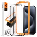 Szkło hartowane Spigen Alm Glass FC 2-pack do Apple iPhone 15 Pro Black