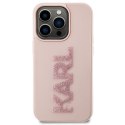 Karl Lagerfeld nakładka do iPhone 15 Pro 6,1" KLHCP15L3DMBKCP różowe HC 3D Logo Glitter