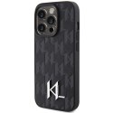 Karl Lagerfeld nakładka do iPhone 15 Pro 6,1" KLHCP15LPKLPKLK czarna HC Hot Stamp Monogram KL Metal Logo