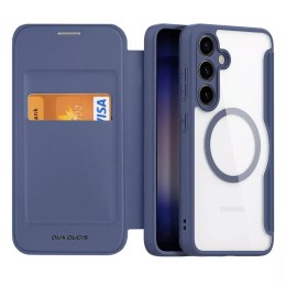 Etui Dux Ducis Skin X Pro do Samsung S24+ z magnetycznym ringiem i klapką - niebieskie