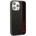 Audi nakładka do iPhone 14 Pro 6,1" AUS-TPUPCIP14P-R8/D1-BK czarna hardcase Carbon Fiber Stripe