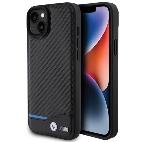 BMW nakładka do iPhone 15 Plus 6,7" BMHCP15M22NBCK czarna HC PU Carbon