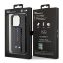 BMW nakładka do iPhone 15 Pro 6,1" czarna BMHCP15LGSPCCK M HC GRIP STAND PU SMOOTH AND CARBON BLACK