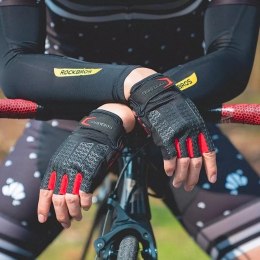 Rękawiczki rowerowe Rockbros S169BR XXL z wkładkami żelowymi - czarno-czerwone