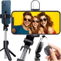 Uchwyt na telefon z lampką LED oświetleniem Alogy Tripod Selfie ring