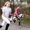 Skippi Hobby Horse w czarne łaty - duży koń na kiju - kantar w zestawie