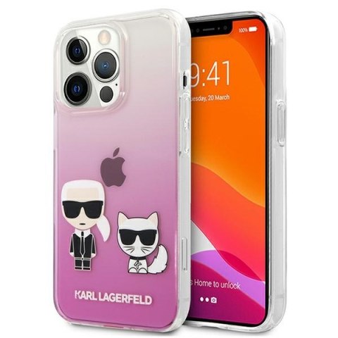 Karl Lagerfeld nakładka do iPhone 13 Pro / 13 6,1" KLHCP13LCKTRP hard case różowa Karl & Choupette