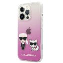 Karl Lagerfeld nakładka do iPhone 13 Pro / 13 6,1" KLHCP13LCKTRP hard case różowa Karl & Choupette