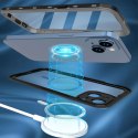 Etui do iPhone 15 wodoodporne Mag Safe Case pancerne wodoszczelne obudowa czarno-szare