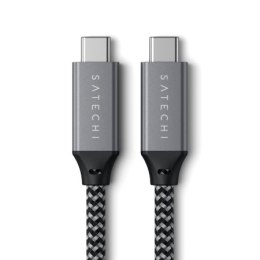 Satechi - kabel USB-C - USB-C 25 cm, 100W, 40Gbps (space gray)
