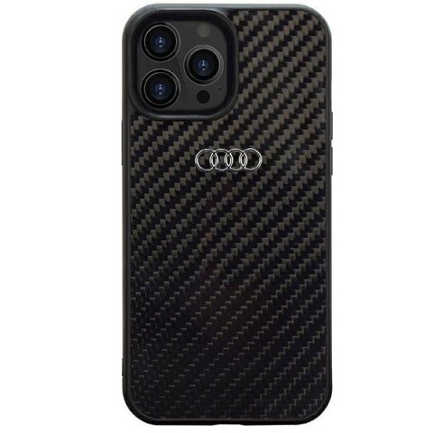 Audi nakładka do iPhone 13 Pro Max 6,7" AU-TPUPCIP13PM-R8/D2-BK czarna hardcase Carbon Fiber