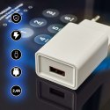 Ładowarka sieciowa USB + kabel USB - Lightning do iPhone 1m szybka 2.4A 12W Denmen Biała