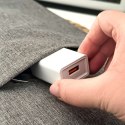 Ładowarka sieciowa USB + kabel USB - Lightning do iPhone 1m szybka 2.4A 12W Denmen Biała