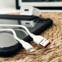 Ładowarka sieciowa USB + kabel USB - Lightning do iPhone 1m szybka 2.4A 12W Denmen Biała