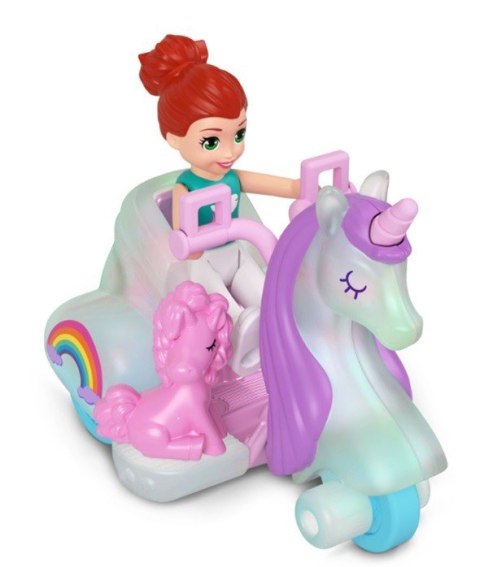 Figurki Polly Pocket Pollyville Motocykl Jednorożec