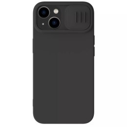 Silikonowe etui Nillkin CamShield Silky Silicone Case do iPhone 15 Plus z osłoną na aparat - czarne