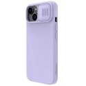 Silikonowe etui Nillkin CamShield Silky Silicone Case do iPhone 15 Plus z osłoną na aparat - fioletowe