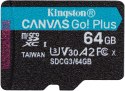 Karta pamięci Kingston Canvas Go Plus microSD 64GB 170/70MB/s Adapter