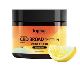 Żelki CBD 750 mg Broad Spectrum o smaku cytrynowym - BEZ CUKRU - Topical