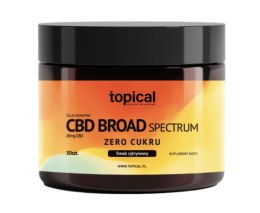 Żelki CBD 750 mg Broad Spectrum o smaku cytrynowym - BEZ CUKRU - Topical