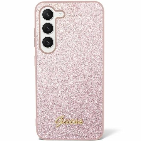 Guess nakładka do Samsung Galaxy S24 S921 GUHCS24SHGGSHP różowa hardcase Glitter Script