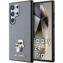 Karl Lagerfeld nakładka do Samsung Galaxy S24 Ultra KLHCS24LPSAKCMPG szara HC SAFFIANO KC PIN