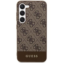 Guess nakładka do S24+ S926 GUHCS24MG4GLBR hardcase 4G Stripe Collection brązowa