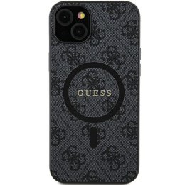 Guess nakładka do Samsung Galaxy S24 Ultra S928 GUHMS24LG4GFRK czarna hardcase 4G Collection Leather Metal Logo MagSafe