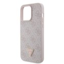 Guess nakładka do iPhone 15 Pro Max 6.7" GUHCP15XP4TDPP różowa hardcase Leather 4G Diamond Triangle