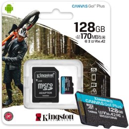 Karta pamięci Kingston Canvas Go Plus microSD 128GB 170/90MB/s Adapter