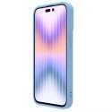 Silikonowe etui Nillkin CamShield Silky Silicone Case do iPhone 15 Pro z osłoną na aparat - niebieski