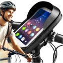 Etui torba wodoodporna rowerowa sakwa na rower na telefon 6.4 cali uchwyt na kierownicę 0.5L Alogy czarna