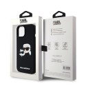 Karl Lagerfeld nakładka do iPhone 15 6,1" HC KLHMP15SSKCHPPLK czarna Magsafe silicone sil double heads print