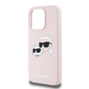 Karl Lagerfeld nakładka do iPhone 15 Pro 6,1" KLHMP15LSKCHPPLP różowa HC Magsafe silicone sil double heads print