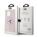 Karl Lagerfeld nakładka do iPhone 15 Pro Max 6,7" KLHMP15XSCMKCRHP różowa HC Magsafe silicone kc heads ring