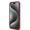 Karl Lagerfeld nakładka do iPhone 15 Pro Max 6,7" KLHMP15XSCMKCRHR HC czerwona Magsafe silicone kc heads ring