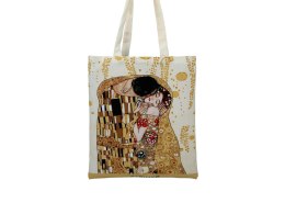 Torba śniadaniowa - G. Klimt, Pocałunek i Drzewo życia (kremowe tło) (CARMANI)