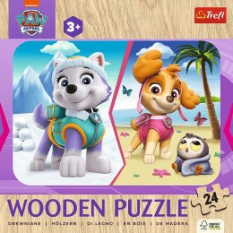 Puzzle drewniane 24 elementy Dziewczęcy Psi Patrol