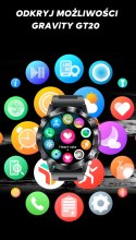 SMARTWATCH MĘSKI GRAVITY GT20-1 - AMOLED, DODATKOWY PASEK (sg024a)