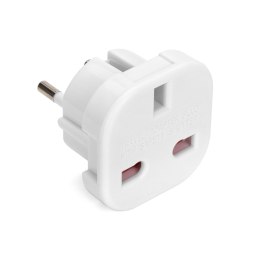 ADAPTER SIECIOWY WTYCZKA PRZEJŚCIÓWKA PODRÓŻNA WTYK EU PL GNIAZDO UK BIAŁA