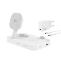 4smarts Ład. indukcyjna Trident 2w1 + USB-C + ładowarka sieciowa 30W biała/white 540998